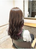 韓国風ウェーブヘア/イヤリングカラー
