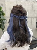 【LINOET名古屋】中川来紀 アレンジでも可愛いイヤリングブルー