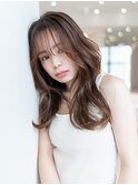 大人かわいいくびれレイヤーシースルーバング似合わせイメチェン