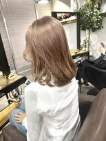 切りっぱなしボブ エアリーロング 美髪 ピンクブラウン
