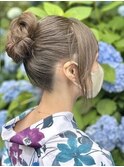 大阪着物レンタル　ヘアアレンジ　デート　推し活