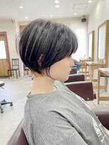 ラポール 南流山店(RAPPOR)&nbsp;丸みボブ/斜めバング/グレージュ/20代30代40代50代60代