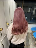 ウェーブ巻きコーラルピンク
