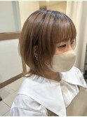 大人可愛いウルフくびれボブ