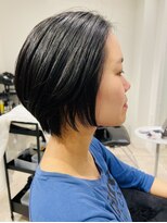 アコット(HAIR SALON ACOT) センターパートバングナチュラルショートボブ