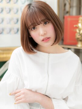 カバーヘア ブリス 戸田公園西口店(COVER HAIR bliss) シースルーバング切りっぱなしミディボブh4戸田公園20代30代40代