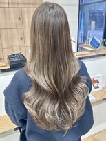 ミリ(mm)&nbsp;レイヤーカット オリーブベージュ カラー 韓国 髪質改善 仙台