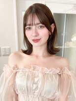 レア 表参道(L'ea)&nbsp;黒髪 クラゲヘアー オリーブグレー 小顔 ココアベージュ