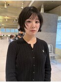 切りっぱなしボブレイヤーボブ顔まわりカット顔まわりレイヤー