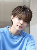 メンズヘアラウンドマッシュシャドウパーマ