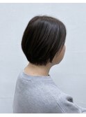大人ショートボブ×ひし形カット