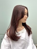 エクテ(ecouter) ノンジアミンカラー春のコーラルベージュ結べるレイヤーカット