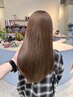 【ダメージレスで透明感を叶えたい方】ブリーチなしWカラー+似合わせカット