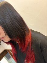 サーティーン(THIRTEEN)&nbsp;レイヤーレッド裾カラー！(10代)