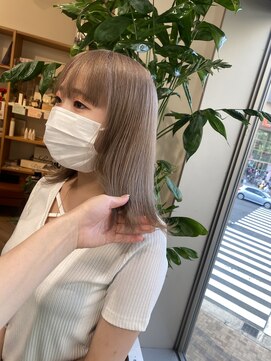 ソワンドゥブレス 瓜破店(soin de brace) 全頭ブリーチ→シルキーベージュ★