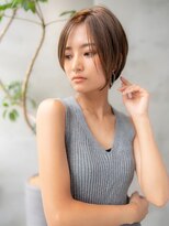 エースハバナ 渋谷(1 HAVANA)&nbsp;ヌーディカラー/前下がりボブ/小顔ヘア/大人ボブ