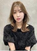 韓国風ヘア 外国人風ヘア くびれヘア チョコレートブラウンM1111