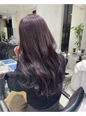 大人透け感ラベンダーココア/ブリーチなしダブルカラー