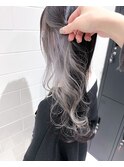 シルバーカラー×ブラック ≪インナーカラー≫