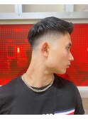 MEN'SHAIR束感ショート波巻きマッシュパーマハイライト50