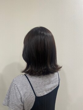 ソワン ドゥ ブレス フラン 東花園店(soin de brace Fran) ブリーチ無しイルミナカラーで透明感溢れるブルーブラック