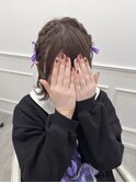 【ヘアメ】編み込みハーフツイン＊新井