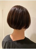 大人ショートボブ 前下がりボブ 髪質改善シート