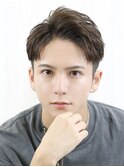 大人ヘア短髪七三ツーブロック刈り上げビジネスアップバング