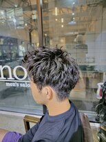 アノ(Ano.)&nbsp;ツイストスパイラルツーブロックメンズパーマメンズショート