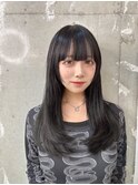 韓国風レイヤーカット/暗髪アッシュカラー/オージュア