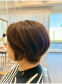 ショート×透明感カラー