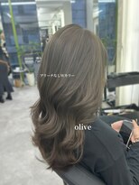 アルドーレフィエロ シンサイバシ(Ardore fiero shinsaibashi) ブリーチなしカラー/オリーブベージュ【小山田繭】