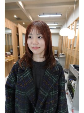 メゾンシアー(Maison Sheer) オレンジブラウン/ミディアムレイヤー