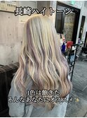 韓国ハイトーン ブリーチカラー ブロンド ピンク ラベンダー