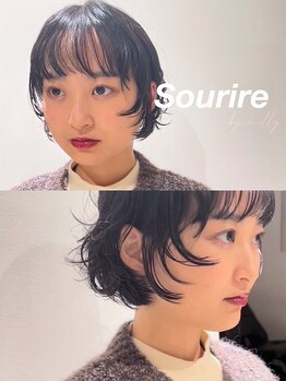 スリール バイ ミリー 江坂(Sourire by milly)の写真/【江坂駅3分】<カット¥2500>骨格補正×似合わせで扱いやすいスタイルをご提案♪小顔魅せも◎