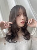ツヤ感デジタルパーマ内巻きロング