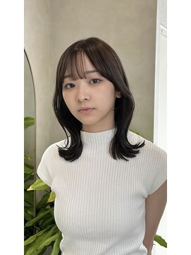 エレノア 枚方(Eleanor) ミディアムレイヤー/髪質改善/ブラウン/顔まわりカット/枚方