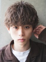 カライング(ing) スーツ短髪ツーブロック束感モテる黒髪シークレットパーマ流行