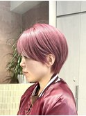★ブリーチで作るピンクカラー！白髪が気になる方にも人気です