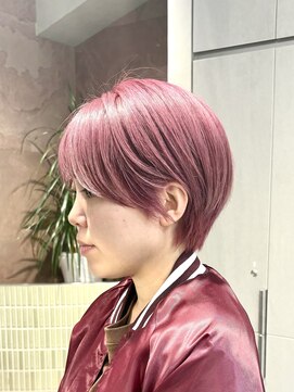 ★ブリーチで作るピンクカラー！白髪が気になる方にも人気です