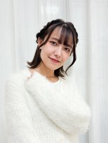 エミュ 天文館店(eMu)&nbsp;ゆるふわ編み込み×ほんのりピンクブラウン