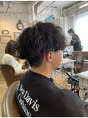 波巻きパーマ