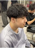 波巻きパーマ