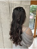 ハーフツイン/ミックス巻き/ヘアセット/ヘアアレンジ