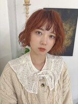 ソジ(soji)&nbsp;オレンジカラーのパーマボブ