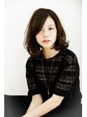 大人の伸ばしかけボブ