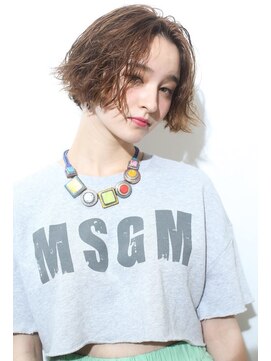 モードケイズ 相模大野店(MODEK's) 切りっぱなしボブアッシュグレー_3Dカラー