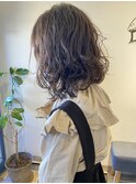 【宮本大輔】ニュアンスパーマ コテ巻き風 ベージュ グレージュ