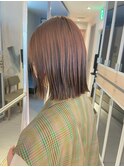 【坂本拓麻】大人かわいい切りっぱなしボブ/透け感ベージュ 青山
