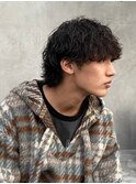 波巻きパーマメンズマッシュウルフツイストスパイラルパーマ